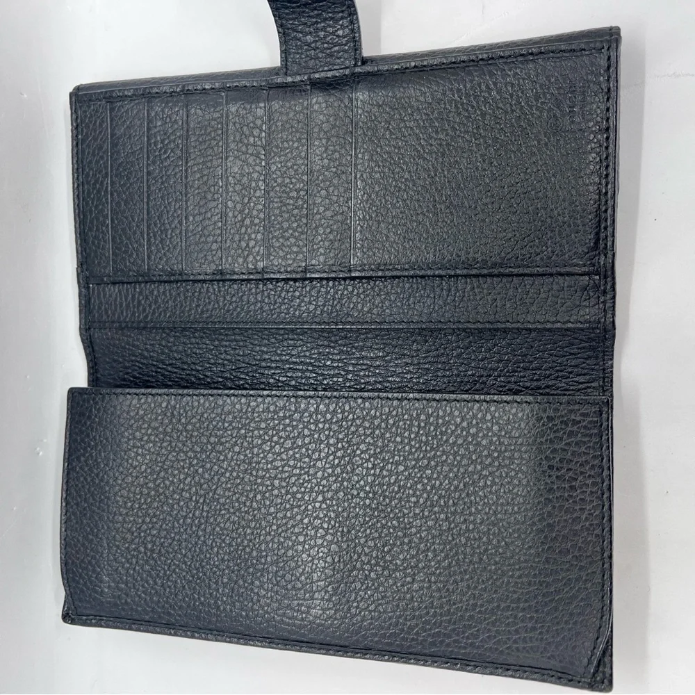 Gucci Pebbled Leather Signoria Wallet Black MSRP $650 Authentic COA - Picture 12 of 16